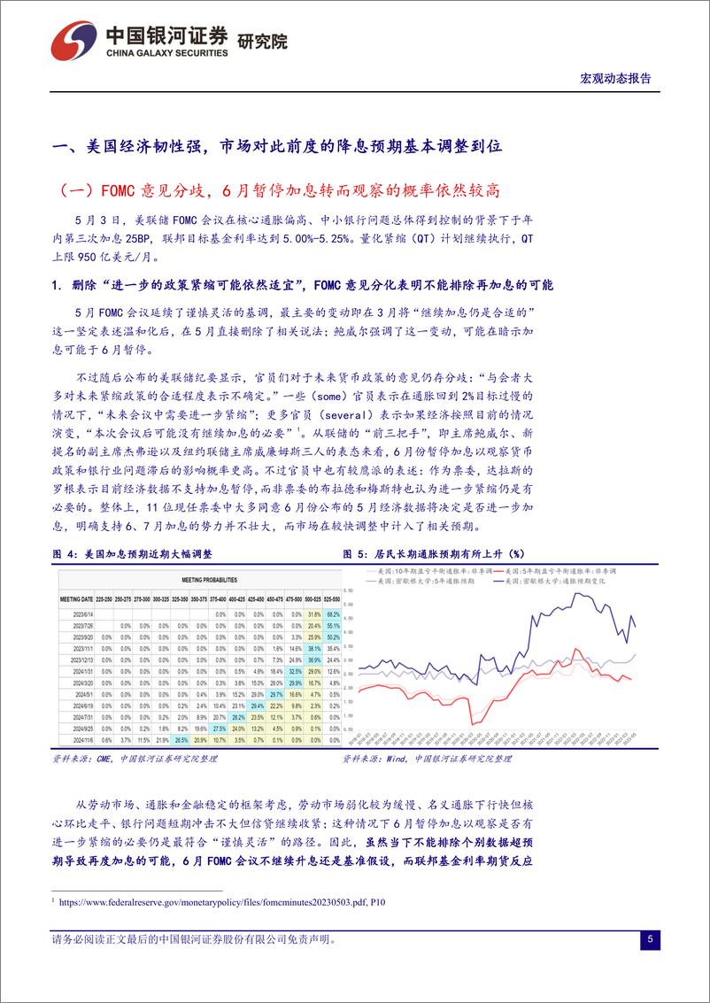 《2023年5月全球经济月报：变化的预期，6月是否再加息、美国债务问题、欧元区制造业趋弱与日股的上行-20230531-银河证券-22页》 - 第6页预览图