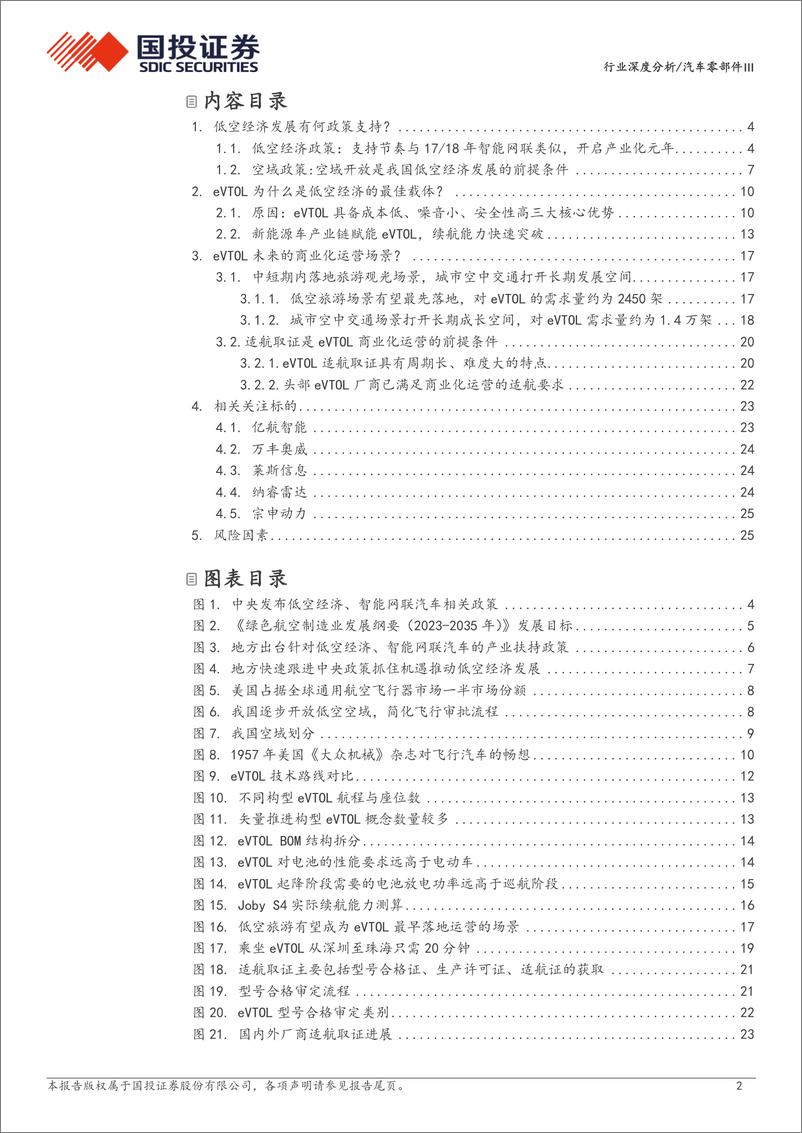 《汽车零部件Ⅲ行业深度分析：eVTOL是低空经济的最佳载体-240514-国投证券-27页》 - 第2页预览图