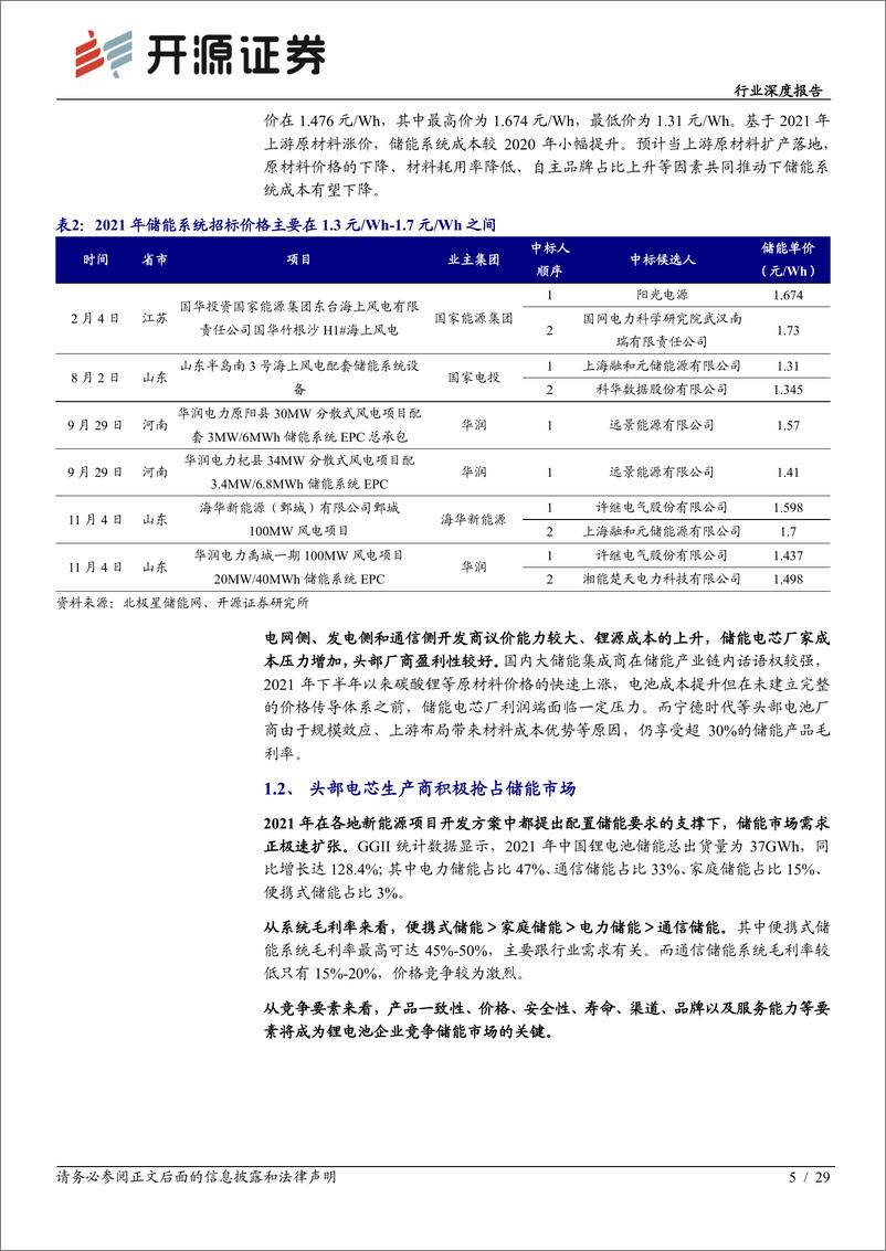 《电气设备行业深度报告：储能深度系列（二），产业链龙头乘风起航-20220316-开源证券-29页》 - 第6页预览图