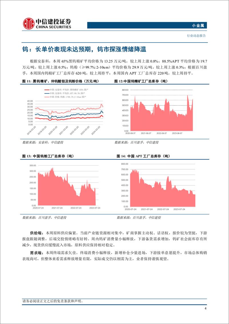 《小金属行业：锑锗钼价格偏强运行-240811-中信建投-10页》 - 第6页预览图