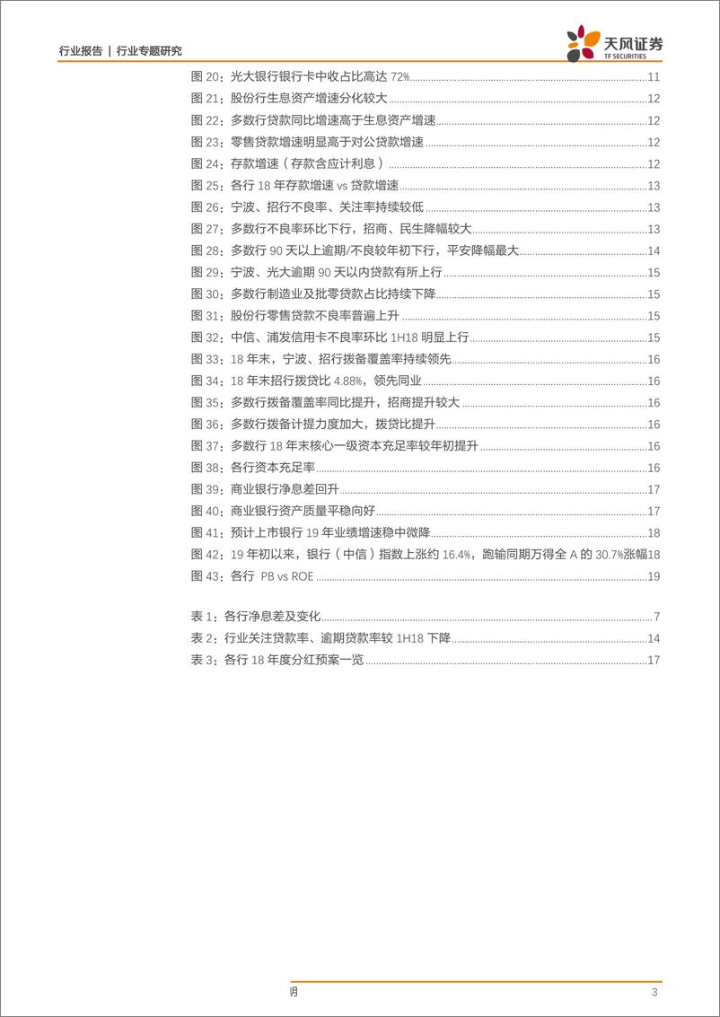 《银行业年报综述：基本面平稳，银行股或将有相对收益-20190402-天风证券-20页》 - 第4页预览图