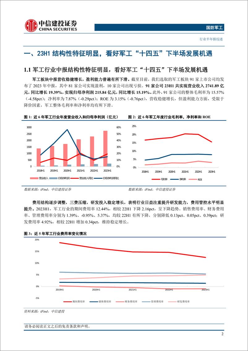 《国防军工行业2023年半年报综述：中报结构性特征明显，看好军工“十四五”下半场发展机遇-20230908-中信建投-31页》 - 第6页预览图