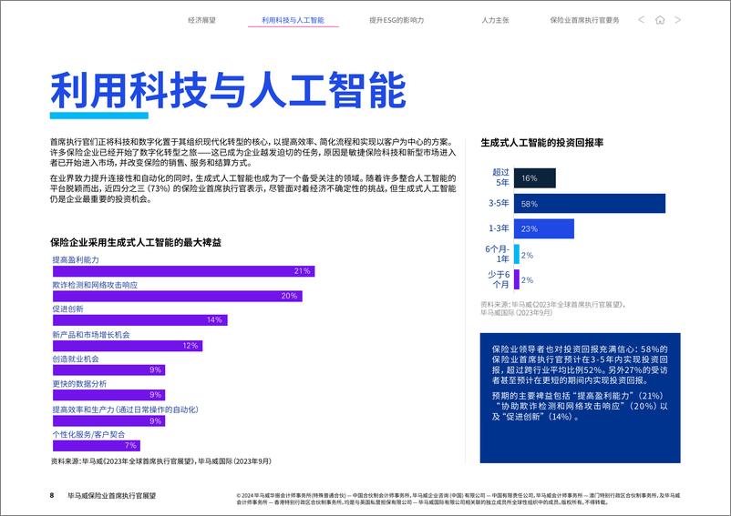 《毕马威：2024保险业首席执行官展望报告》 - 第8页预览图