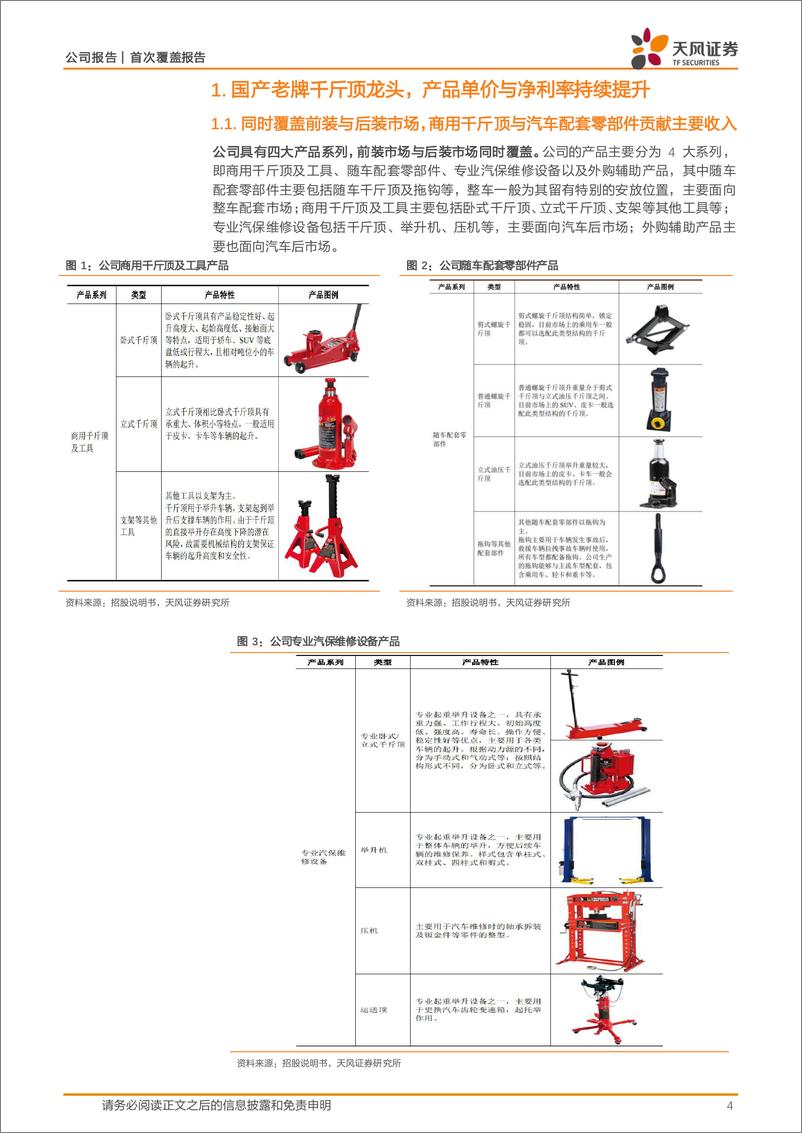 《常润股份(603201)新产品%2b新渠道，千斤顶龙头扬帆出海-240712-天风证券-17页》 - 第4页预览图