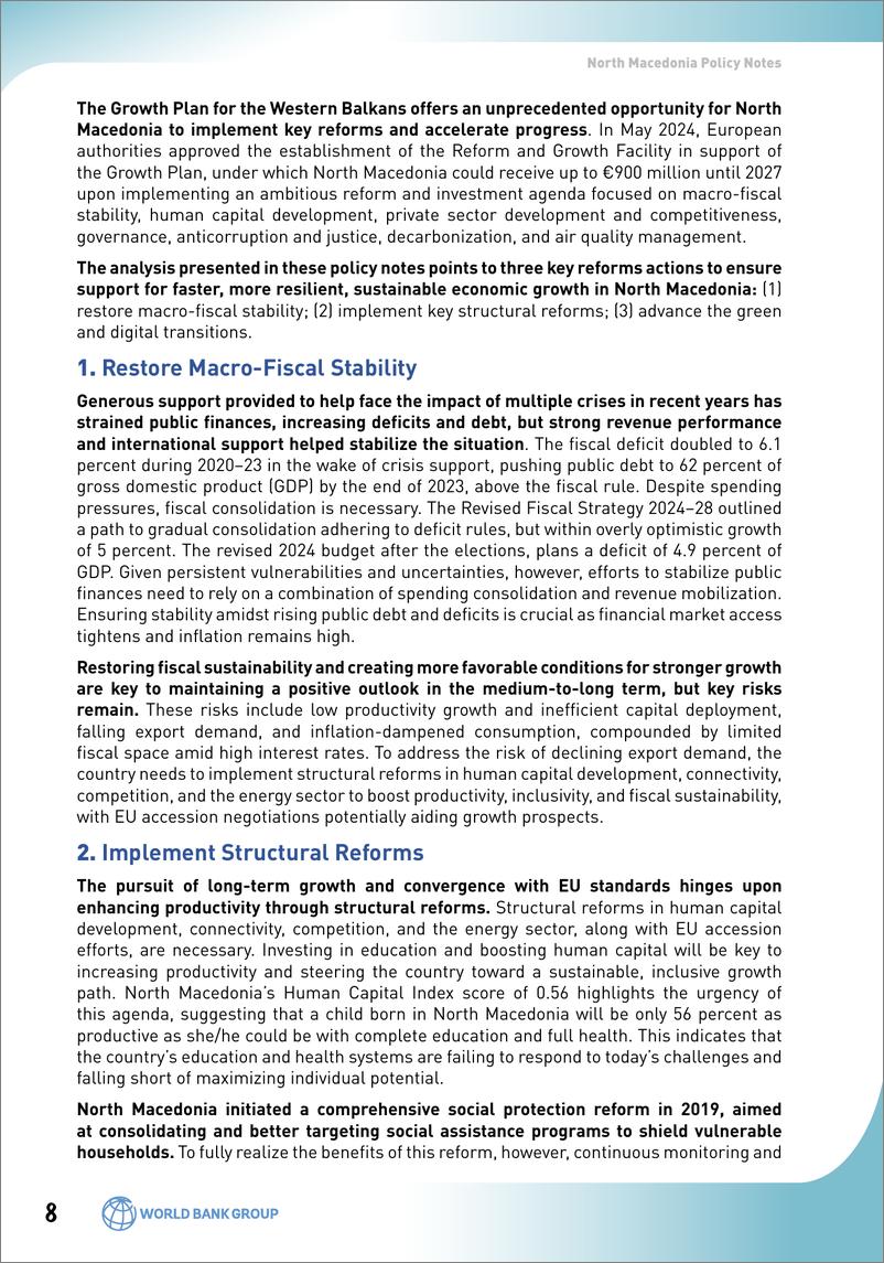 《世界银行-北马其顿政策说明（英）-2024-118页》 - 第8页预览图