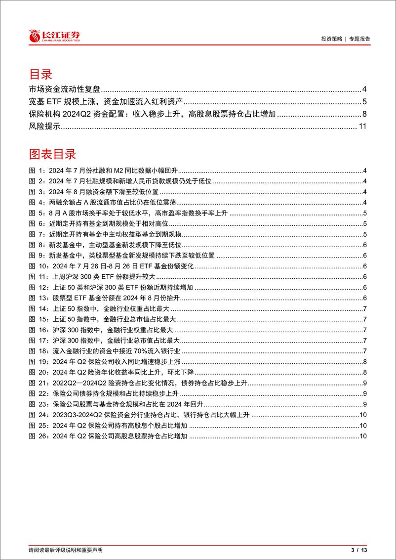 《解析红利增量资金动向：保险增配与ETF流入-240830-长江证券-13页》 - 第3页预览图