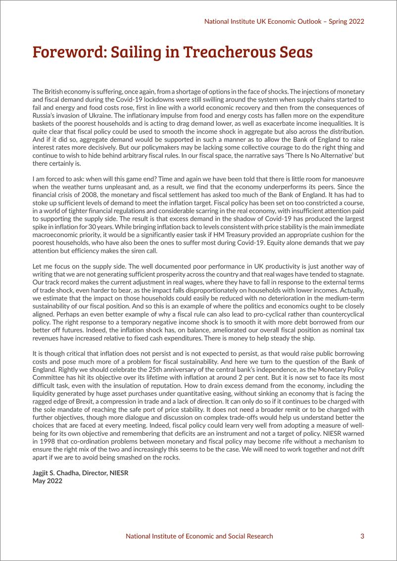 《国家经济和社会研究所-英国经济展望-在危险的海上航行（英）-2022.5-68页》 - 第5页预览图
