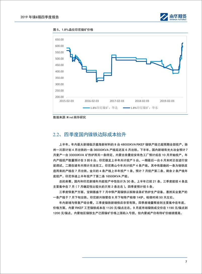 《有色金属2019年镍&锡四季度报告：提前禁矿抬升镍价中枢-20190930-南华期货-33页》 - 第8页预览图