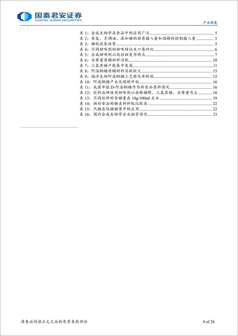 《国泰君安-【生物基材料三】代糖是生物合成应用的好赛道》 - 第4页预览图