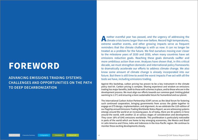 《全球碳排放交易：2024年进展报告（英文版）-ICAP》 - 第4页预览图
