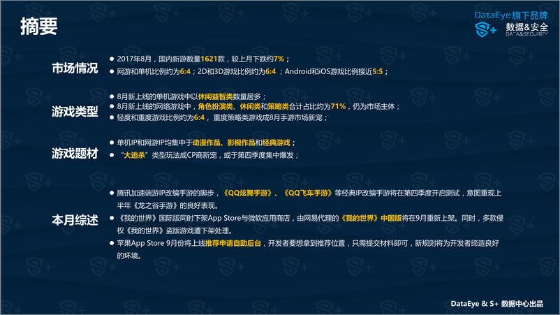 《DataEye&S+ ：2017年8月国内手游新品洞察报告》 - 第2页预览图