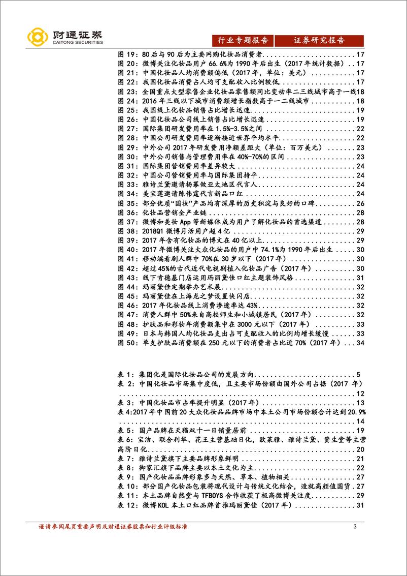 《化妆品行业专题报告之一：化妆品消费东风已至，“国妆”踏上复兴之路-20180817-财通证券-38页》 - 第4页预览图