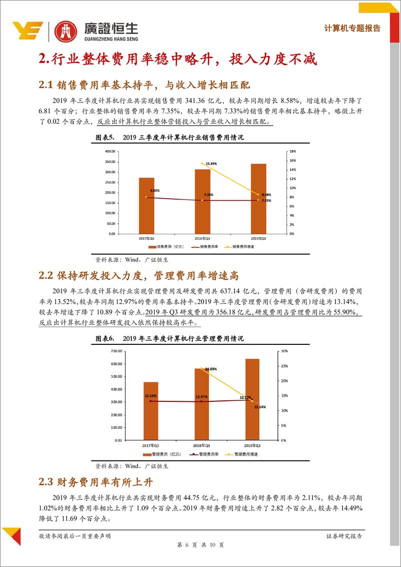 《计算机行业2019年Q3财报综述-20191107-广证恒生-10页》 - 第7页预览图