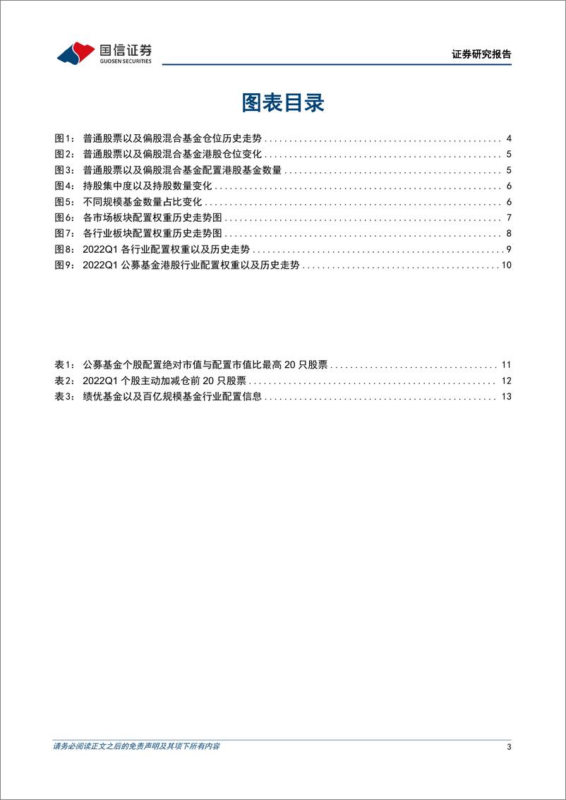 《金融工程季度报告：公募基金2022年一季报分析，加仓新能源减仓电子，权益仓位略有下降-20220423-国信证券-15页》 - 第4页预览图