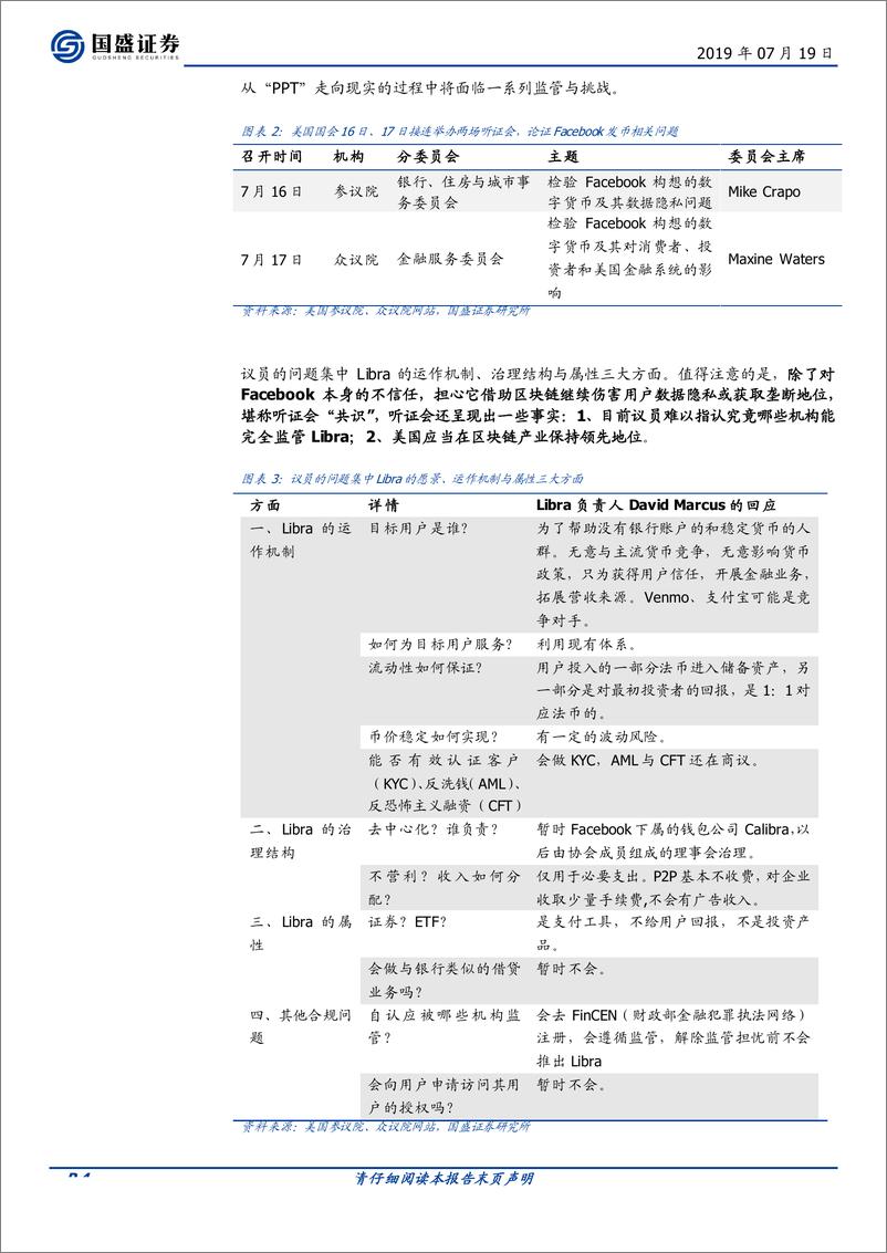 《区块链行业Facebook听证会深度解析：道阻且长，聚焦三大问题-20190719-国盛证券-10页》 - 第5页预览图