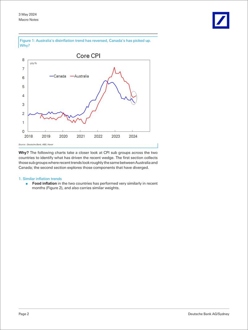 《Deutsche Bank-Macro Notes Australias stalling disinflation clues from C...-107993637》 - 第2页预览图