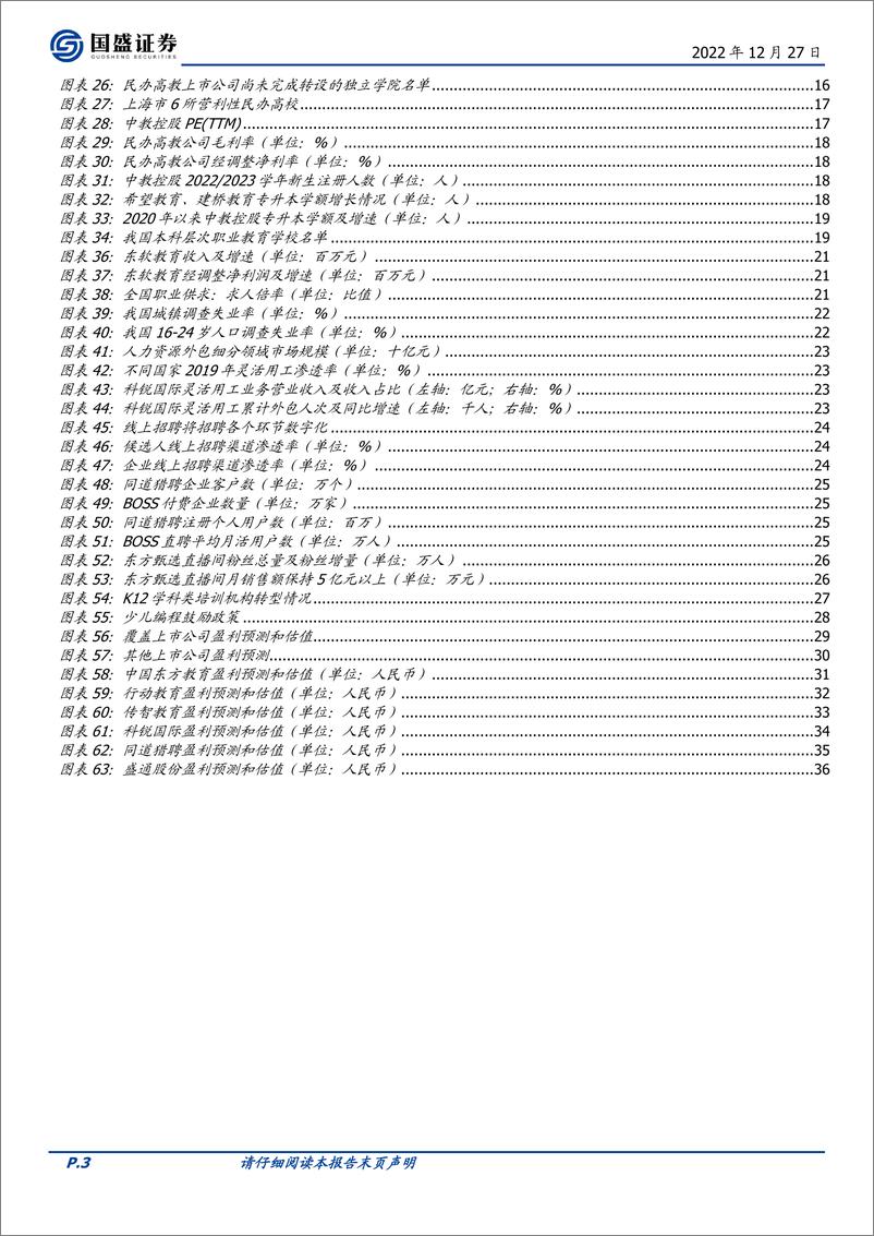 《教育行业2023年投资策略：重视疫后复苏布局机会，关注政策引导方向-20221227-国盛证券-39页》 - 第4页预览图