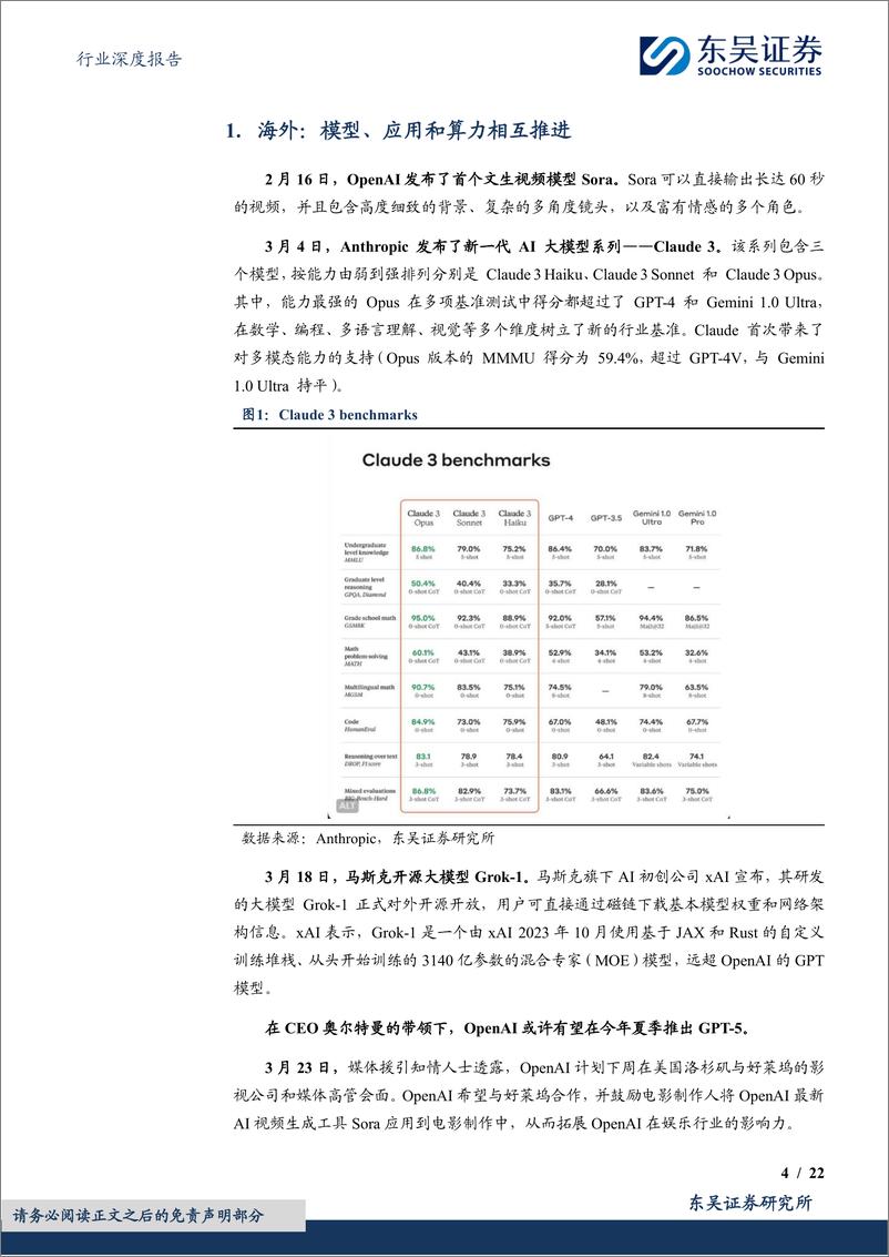 《计算机行业深度报告：国产AI算力行业报告，浪潮汹涌，势不可挡-240326-东吴证券-22页》 - 第4页预览图