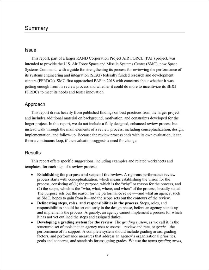 《Rand兰德_2024获得更多你所需要的-为系统工程支持开发更强有力的绩效评估过程的指南报告_英文版》 - 第5页预览图