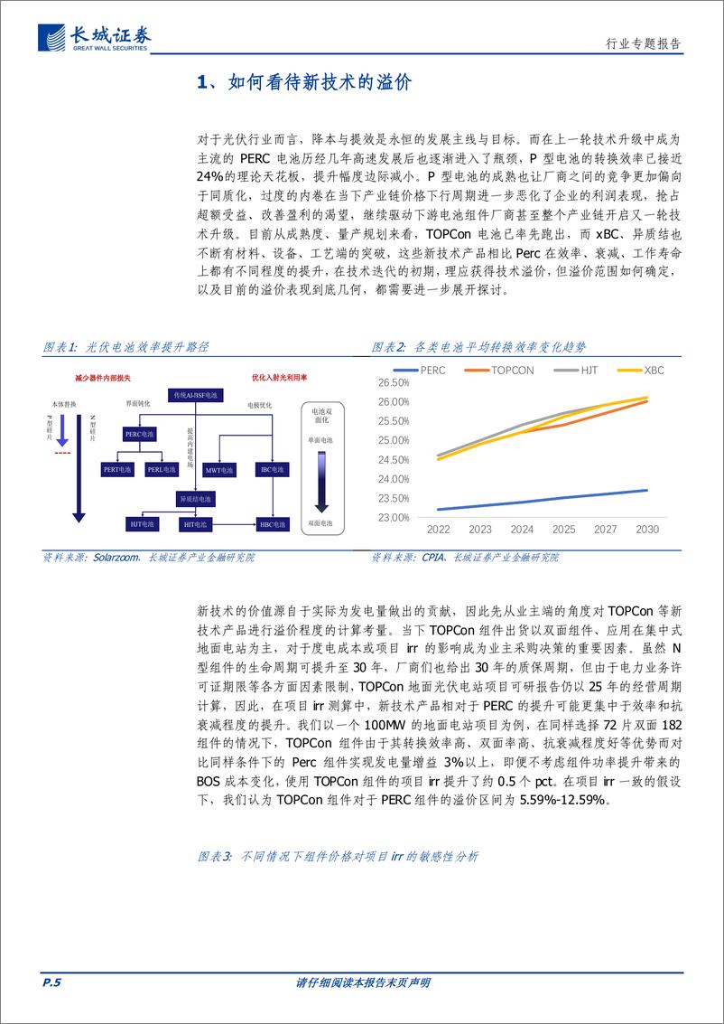 《电力设备及新能源行业专题报告：新技术的超额收益为市场份额，降本是异质结自救的唯一出路-20230830-长城证券-24页》 - 第6页预览图