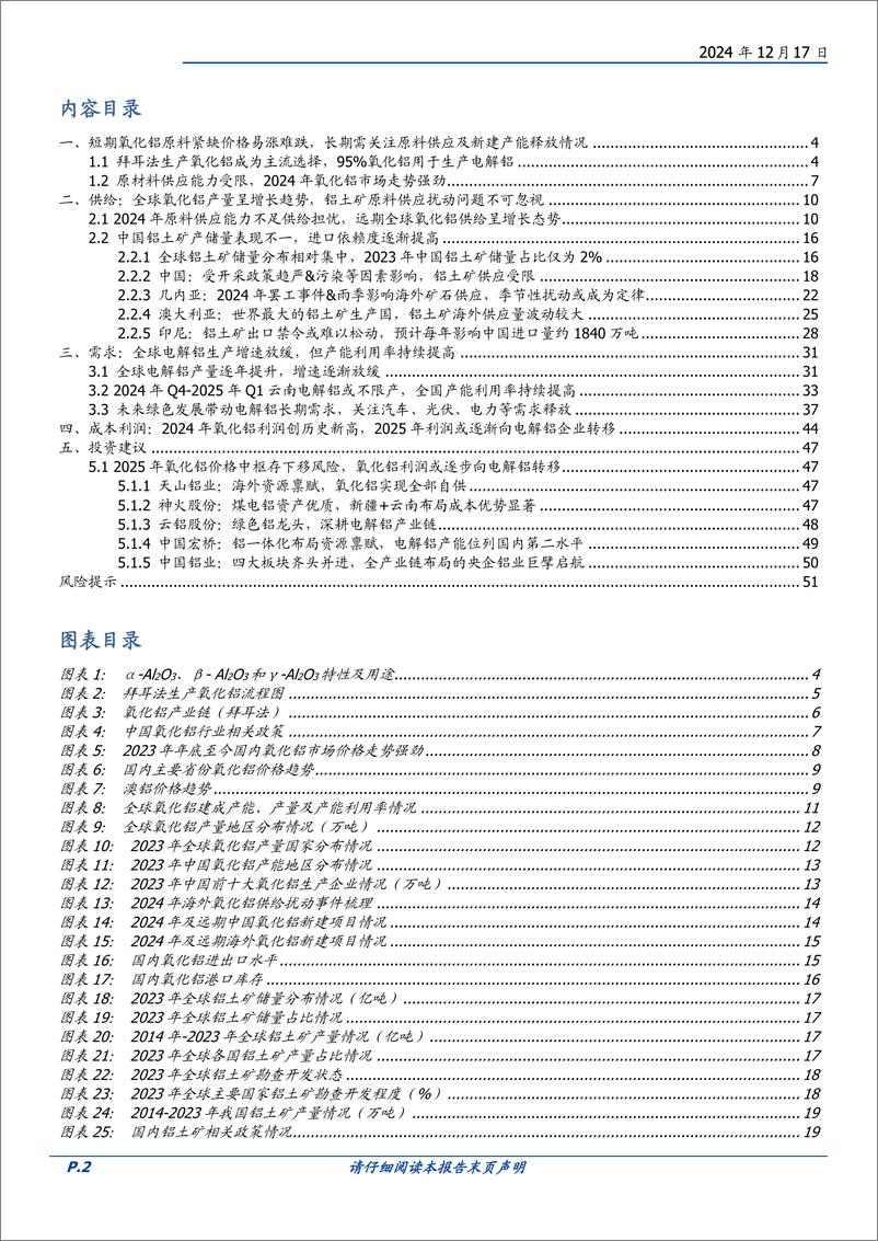 《工业金属行业专题研究：氧化铝，2025年供需紧张有望缓解，利润或逐渐向电解铝转移-241217-国盛证券-52页》 - 第2页预览图