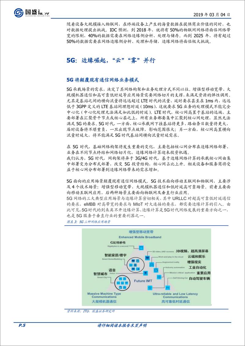 《通信行业：边缘计算趁势崛起，“云”“雾”并行助力5G--20190304-国盛证券-15页》 - 第6页预览图