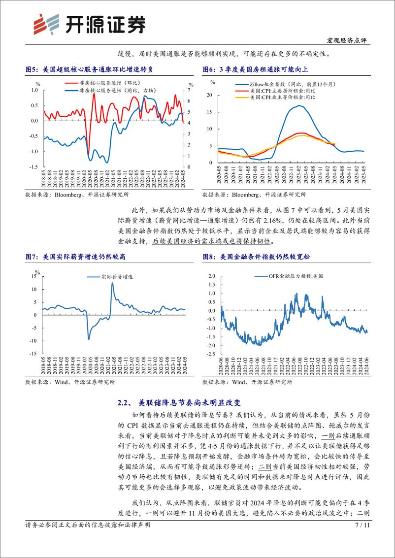 《6月FOMC会议点评：美联储对降息时点的确定仍缺乏信心-240613-开源证券-11页》 - 第7页预览图