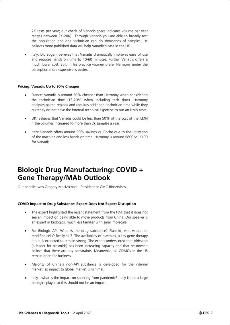 《瑞银-美股-医疗保健行业-瑞银医疗研讨会：对测试，NIPT，药品制造，和CRO面板的关键见解-2020.4.2-21页》 - 第8页预览图