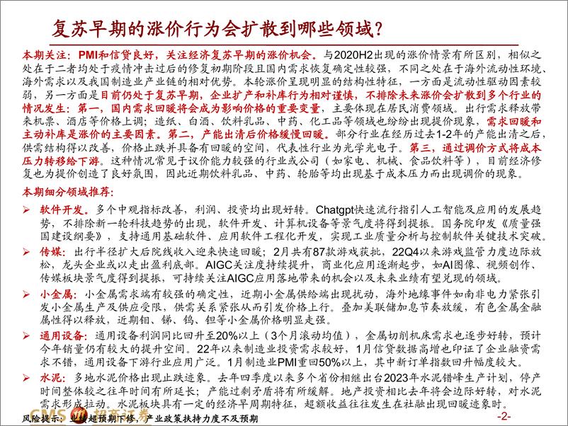 《行业比较与景气跟踪系列（四）：复苏早期的涨价行为会扩散到哪些领域？-20230220-招商证券-64页》 - 第3页预览图