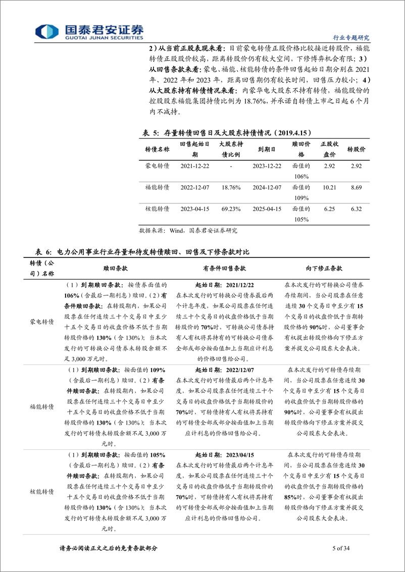 《电力行业转债专题：聚焦清洁能源，风电独领风骚-20190418-国泰君安-34页》 - 第6页预览图