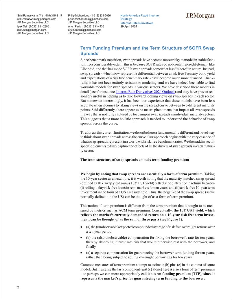 《JPMorgan Econ  FI-Interest Rate Derivatives Term Funding Premium and the Term ...-107900680》 - 第2页预览图