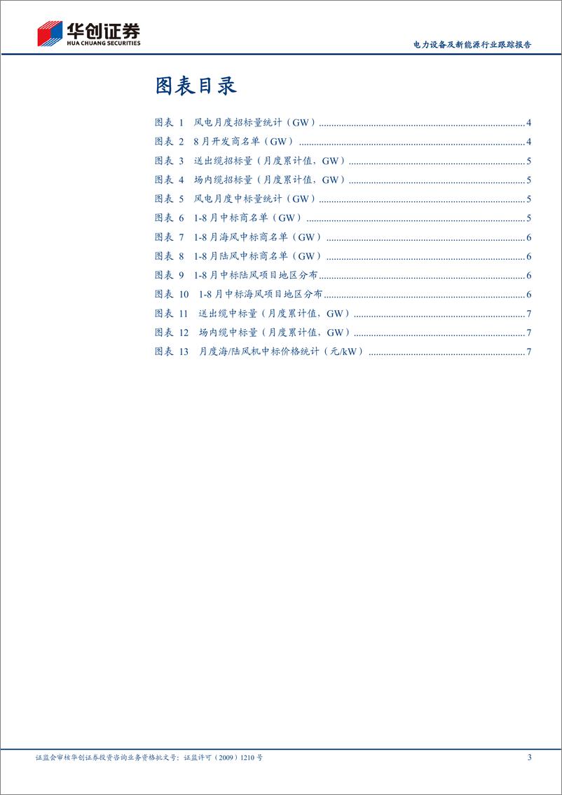 《电力设备及新能源行业跟踪报告：8月海／陆风机中标同环比高增，福建／江苏0.7／0.9GW启动海缆招标-240909-华创证券-11页》 - 第3页预览图