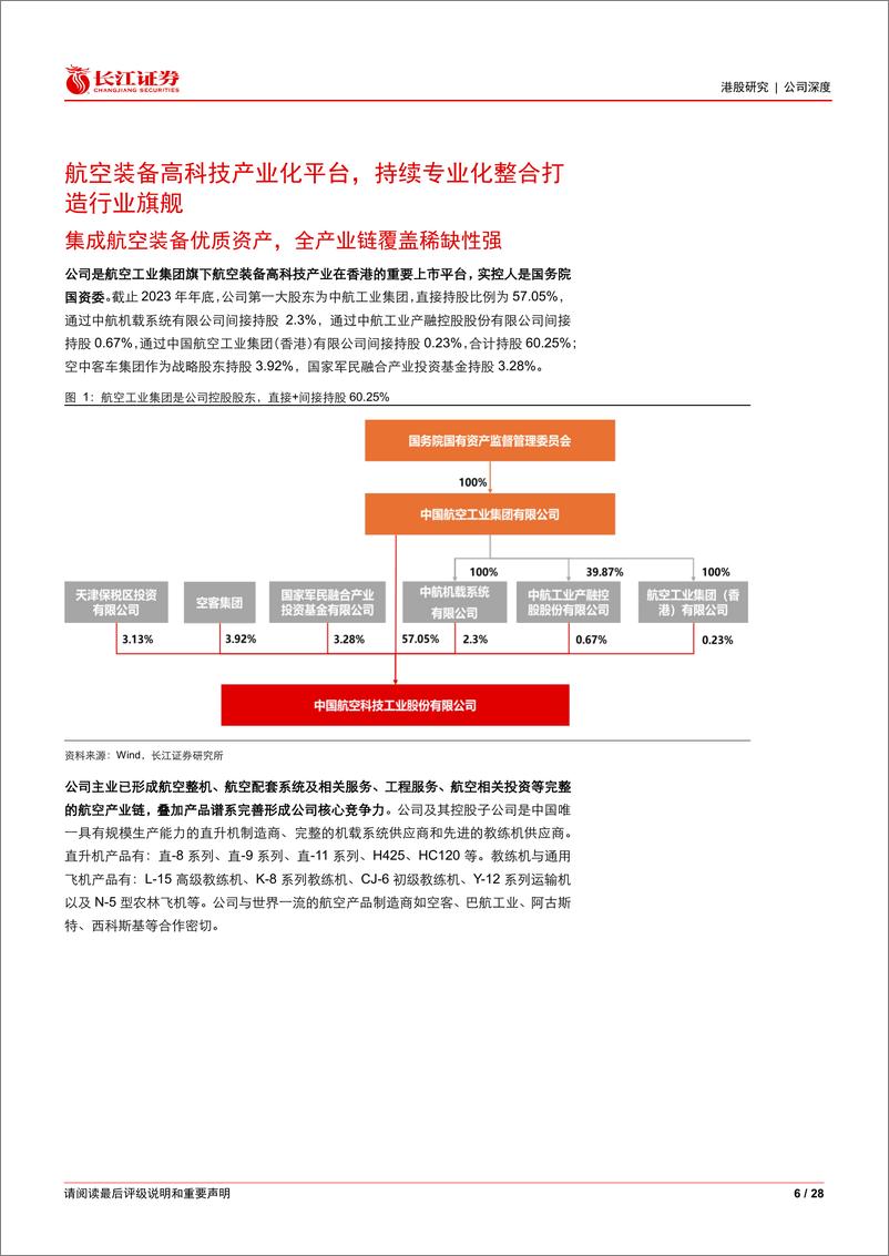 《中航科工(2357.HK)航空高质量引领平台，科创资本型孵化旗舰-240616-长江证券-28页》 - 第6页预览图