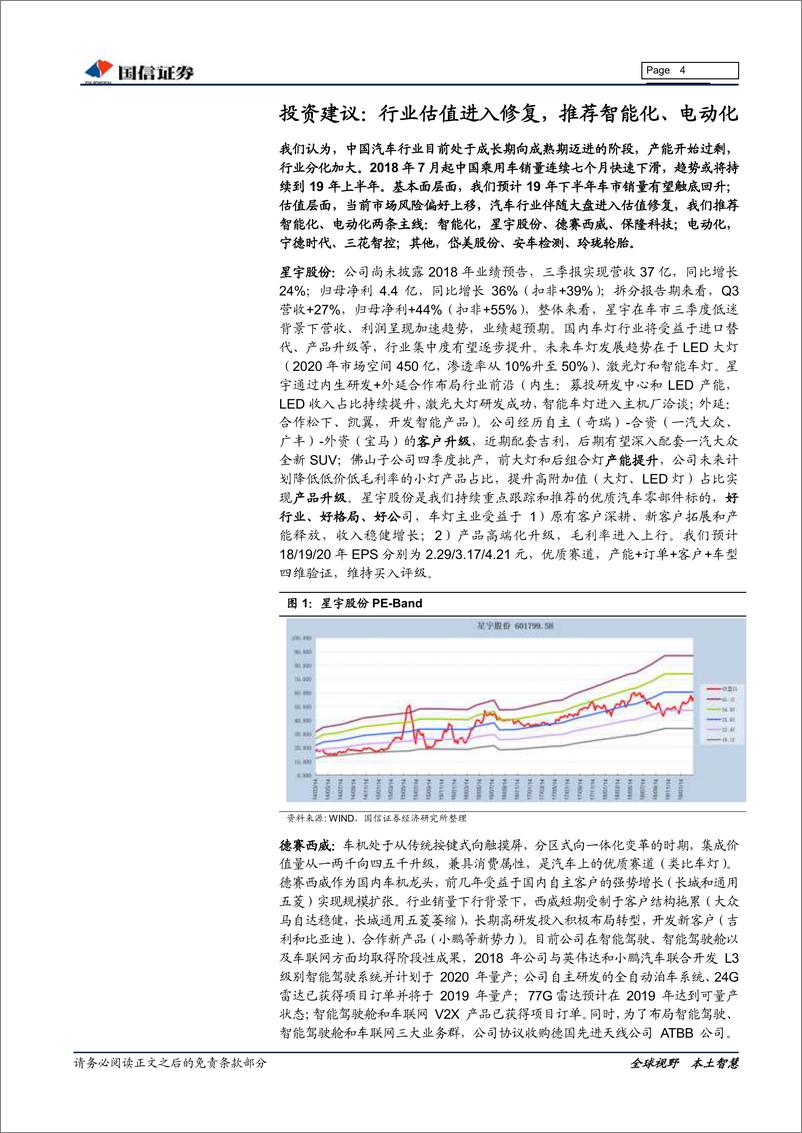 《汽车汽配行业3月投资策略：行业估值进入修复，推荐智能化、电动化-20190313-国信证券-27页》 - 第5页预览图