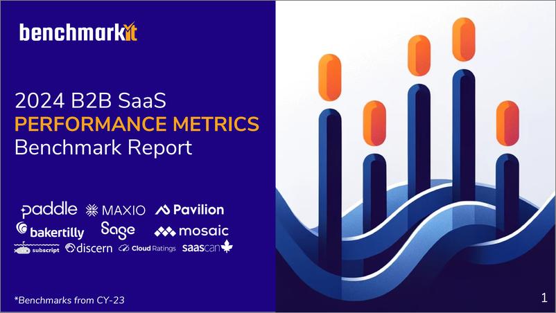 《2024年B2B软件即服务_SaaS_绩效指标基准报告_英文版_(1)》 - 第1页预览图