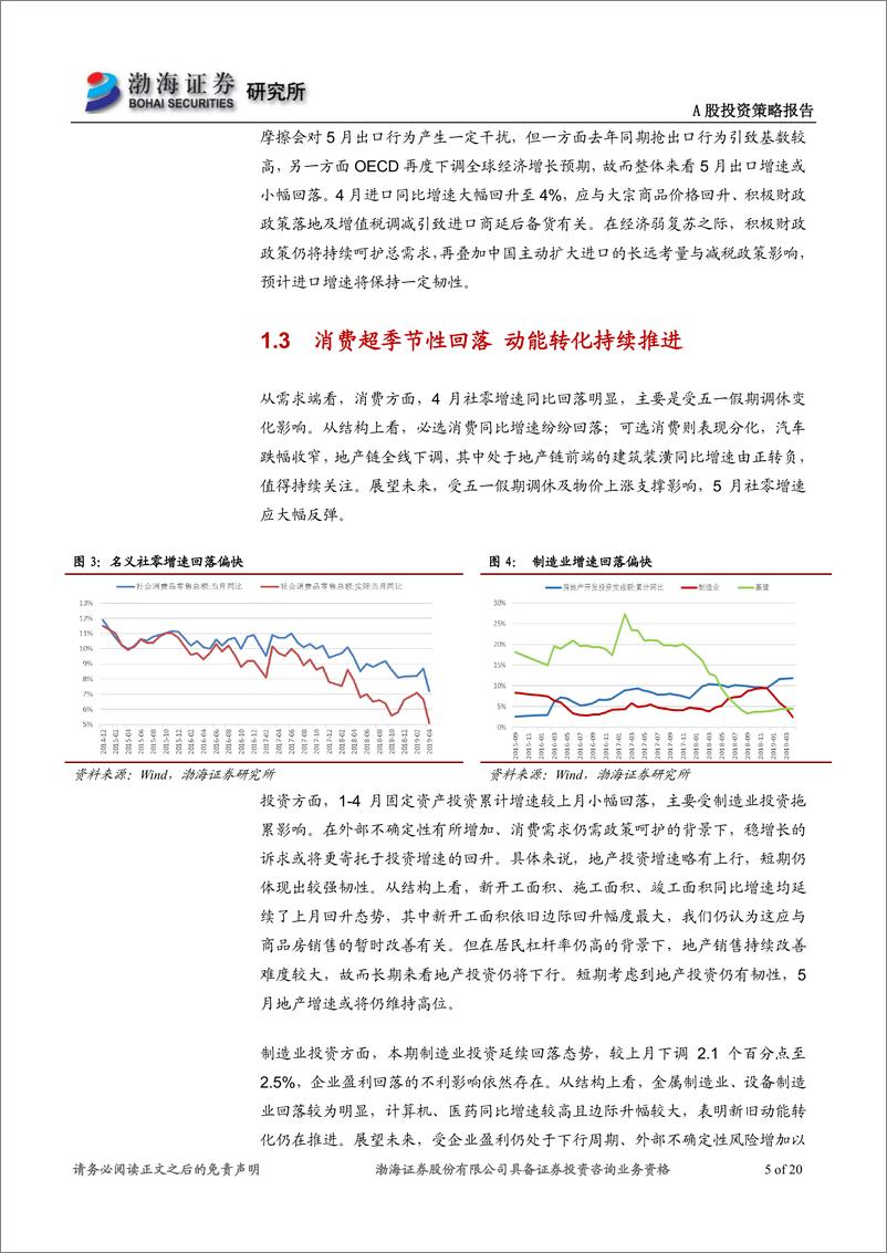 《A股市场6月投资策略报告：外部风险暂难落地，科创板提振情绪-20190531-渤海证券-20页》 - 第6页预览图