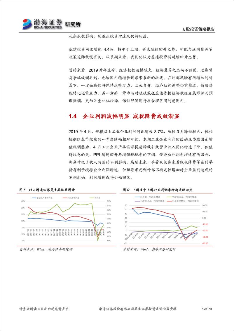 《A股市场6月投资策略报告：外部风险暂难落地，科创板提振情绪-20190531-渤海证券-20页》 - 第7页预览图