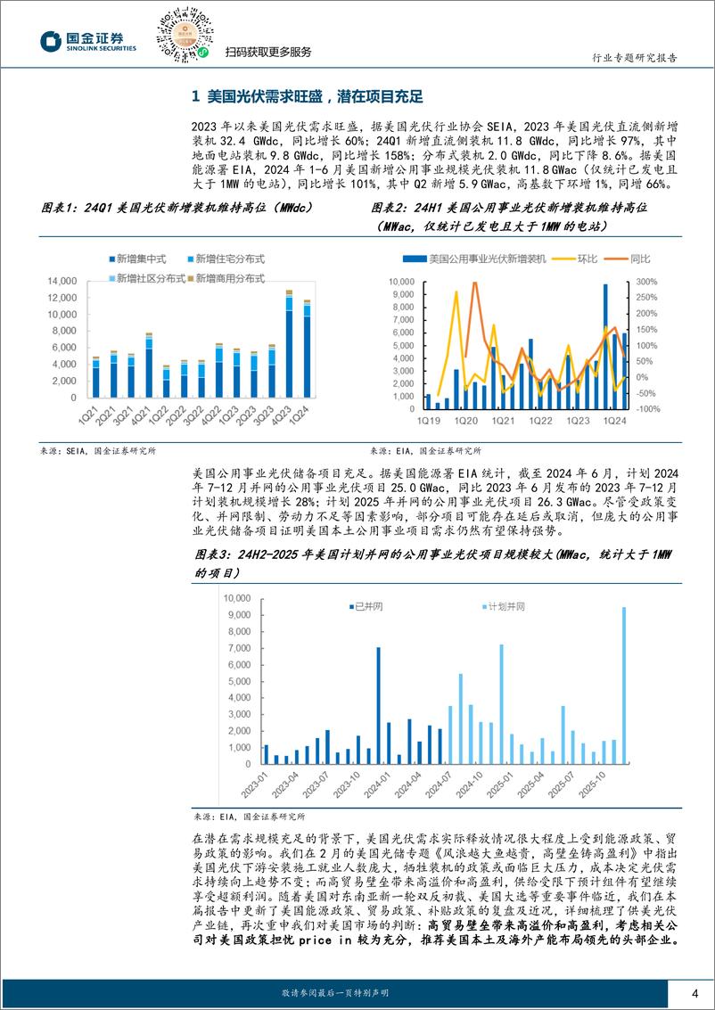 《电力设备与新能源行业美国光储市场专题(二)：政策波动难阻装机增长，优势企业恒强，预期修复临近-240830-国金证券-28页》 - 第4页预览图