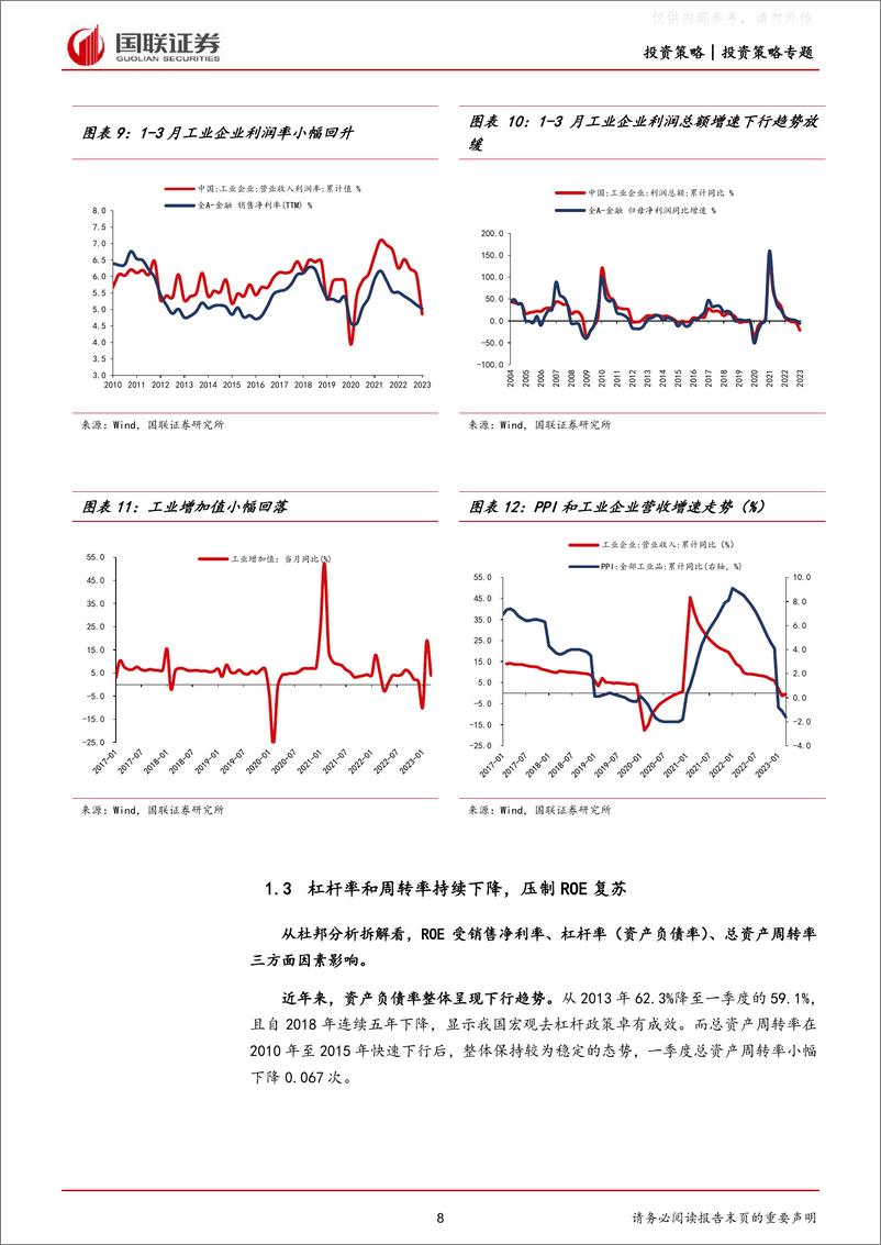 《国联证券-A股2022年报及2023一季报点评：寻找复苏下景气修复行业-230503》 - 第8页预览图