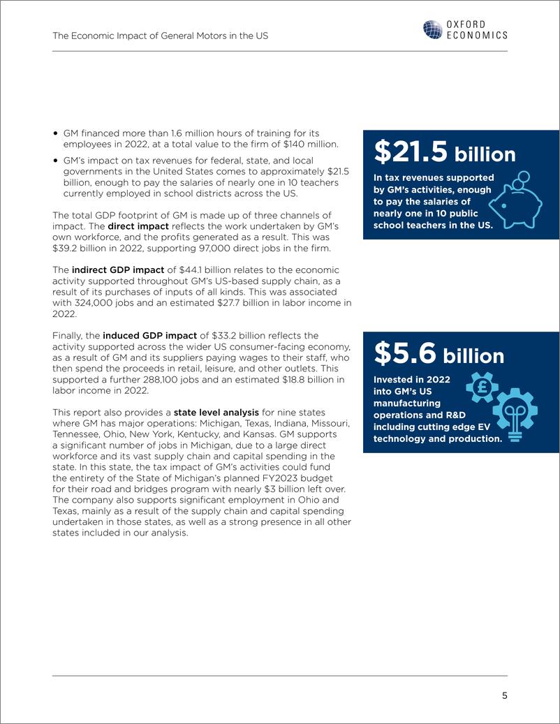 《牛津经济研究院-通用汽车在美国的经济影响（英）-2023》 - 第6页预览图