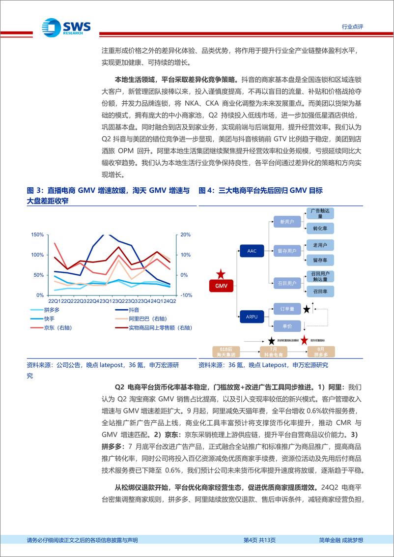 《2024Q2互联网电商行业业绩总结：专注主业回归增长，盈利能力保持强劲-240919-申万宏源-13页》 - 第4页预览图