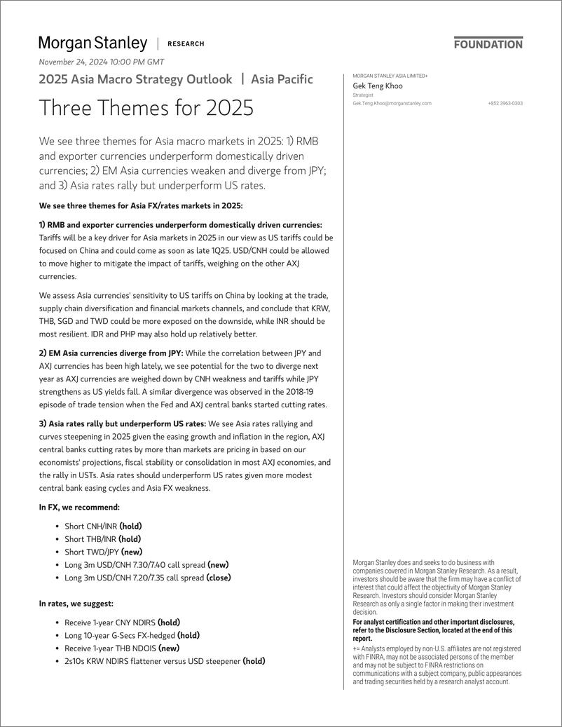 《Morgan Stanley Fixed-2025 Asia Macro Strategy Outlook Three Themes for 2025-111782910》 - 第1页预览图