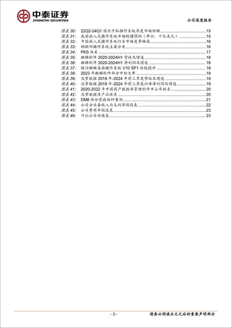 《中国软件(600536)国产基础软件龙头，受益信创乘风起-241215-中泰证券-26页》 - 第3页预览图