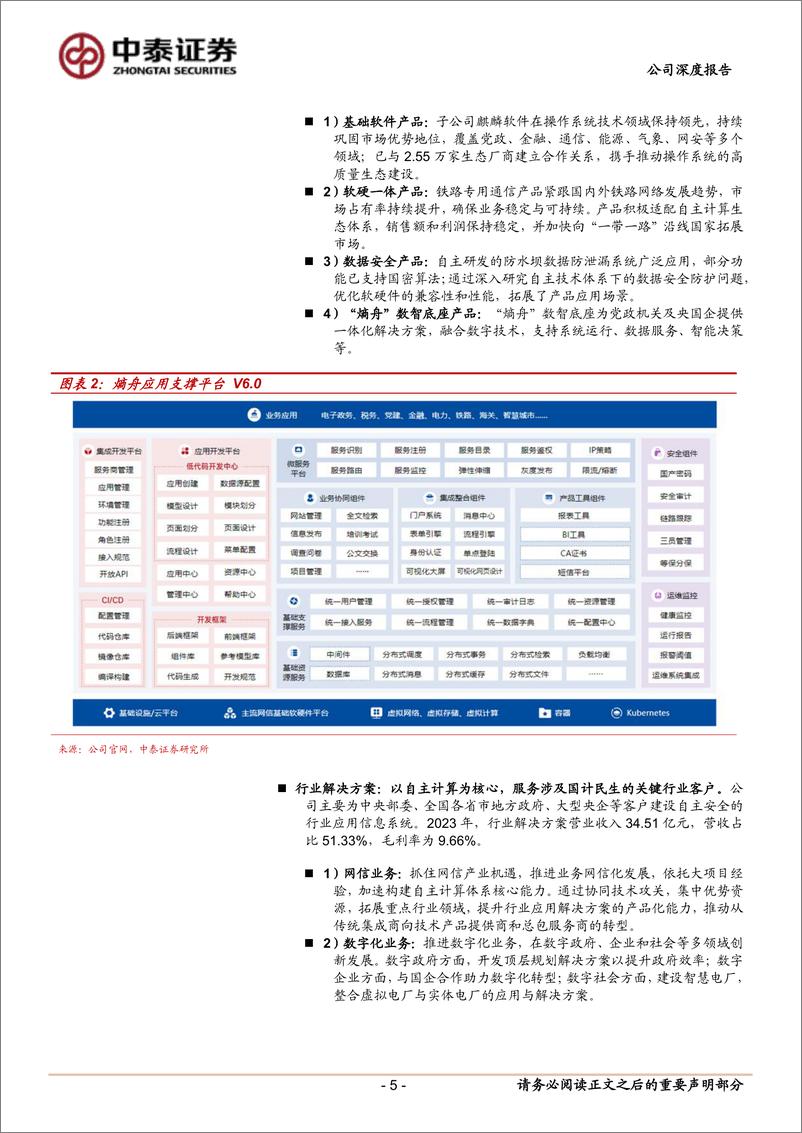 《中国软件(600536)国产基础软件龙头，受益信创乘风起-241215-中泰证券-26页》 - 第5页预览图