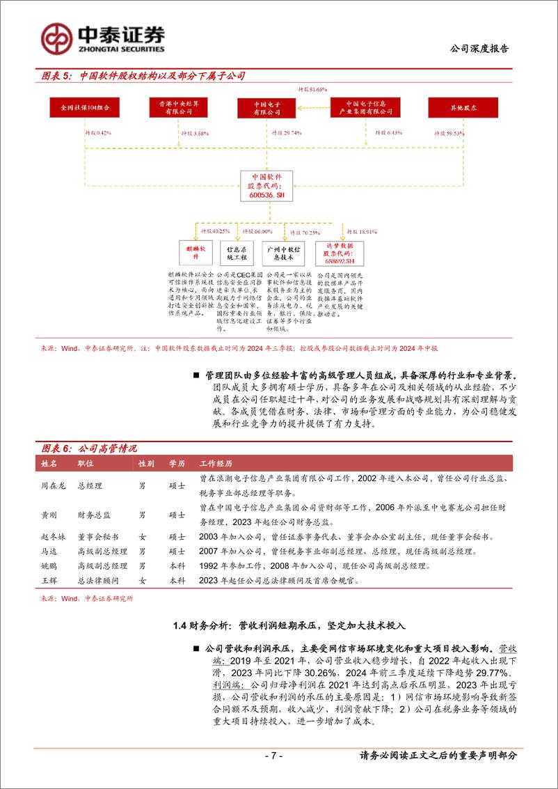 《中国软件(600536)国产基础软件龙头，受益信创乘风起-241215-中泰证券-26页》 - 第7页预览图