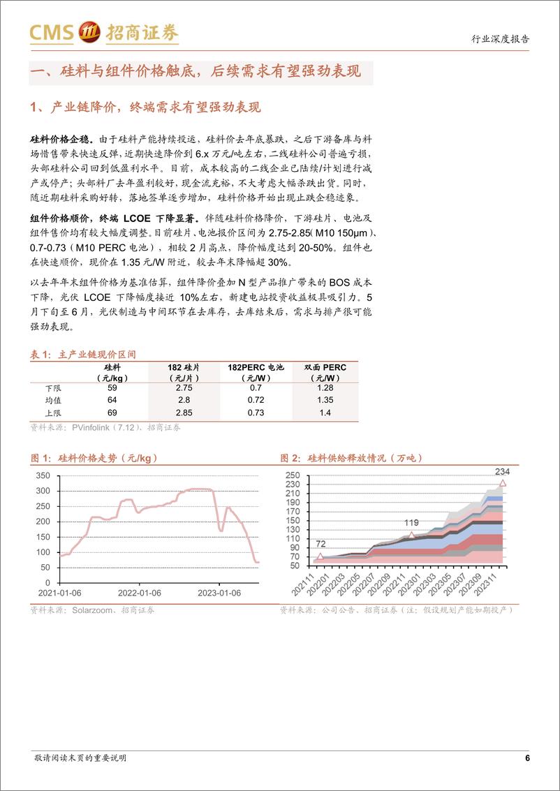 《电力设备及新能源行业光伏系列报告（74）：产业链价格快速触底，静待后续的需求表现-20230717-招商证券-25页》 - 第7页预览图