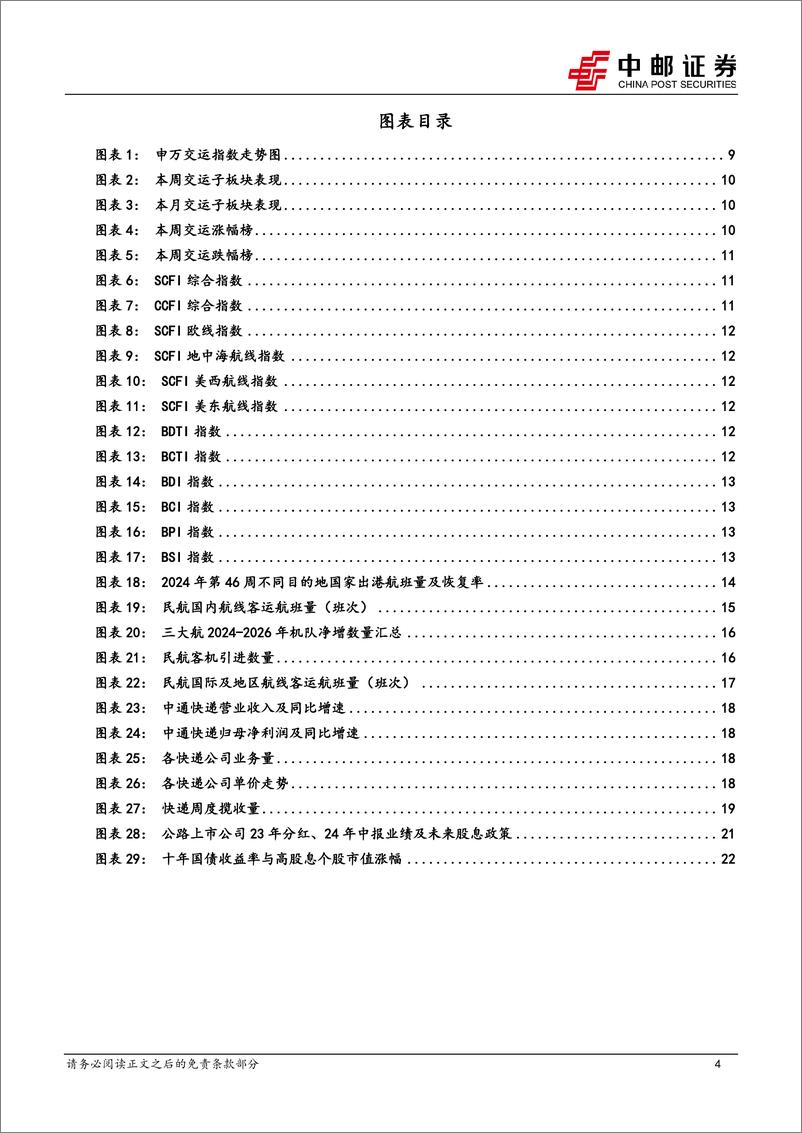 《交通运输行业报告：我国向日本等国开放免签，南航出售10架宽体机-241124-中邮证券-24页》 - 第4页预览图