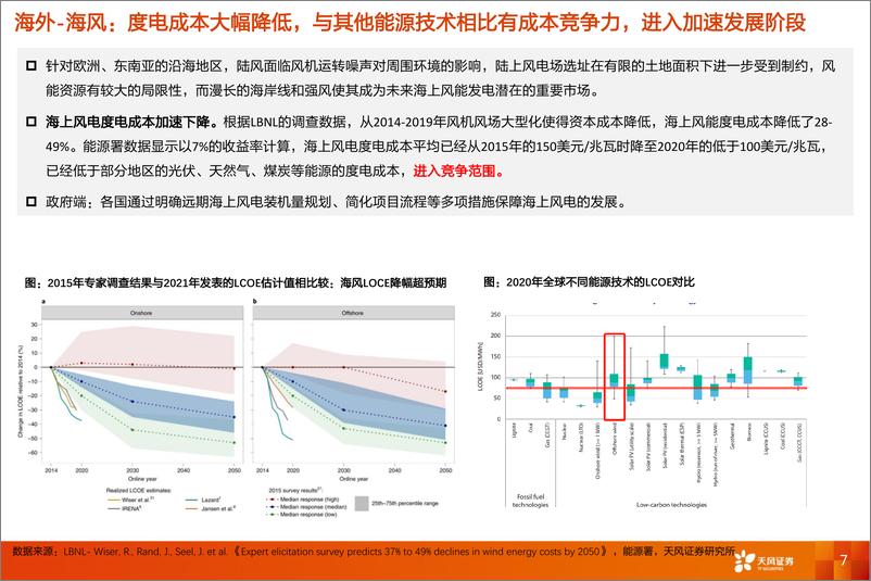 《电力设备行业风电出海零部件：从安装属性、经济性和弹性看铸件、塔筒、海缆出海-20220601-天风证券-37页》 - 第8页预览图