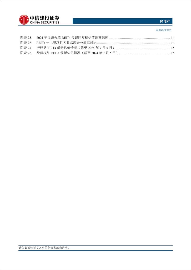 《房地产行业REITs2024年中期投资策略报告：标的优中选优，关注政策利好-240710-中信建投-21页》 - 第3页预览图