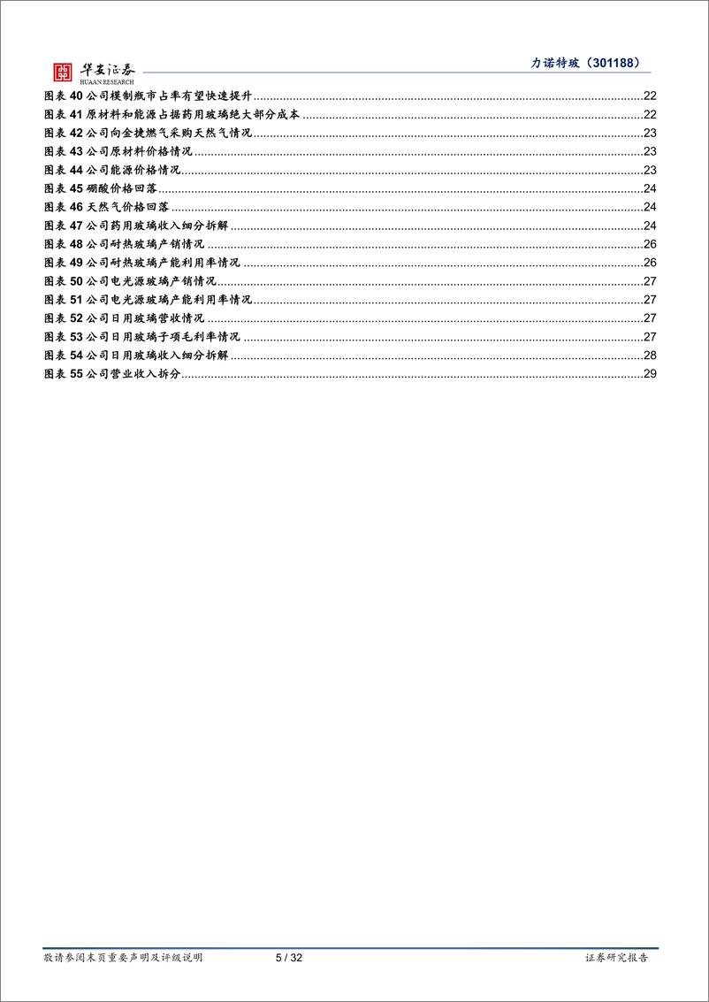 《力诺特玻-301188.SZ-中硼硅模制瓶转A落地，药用玻璃放量在即-20240614-华安证券-32页》 - 第5页预览图